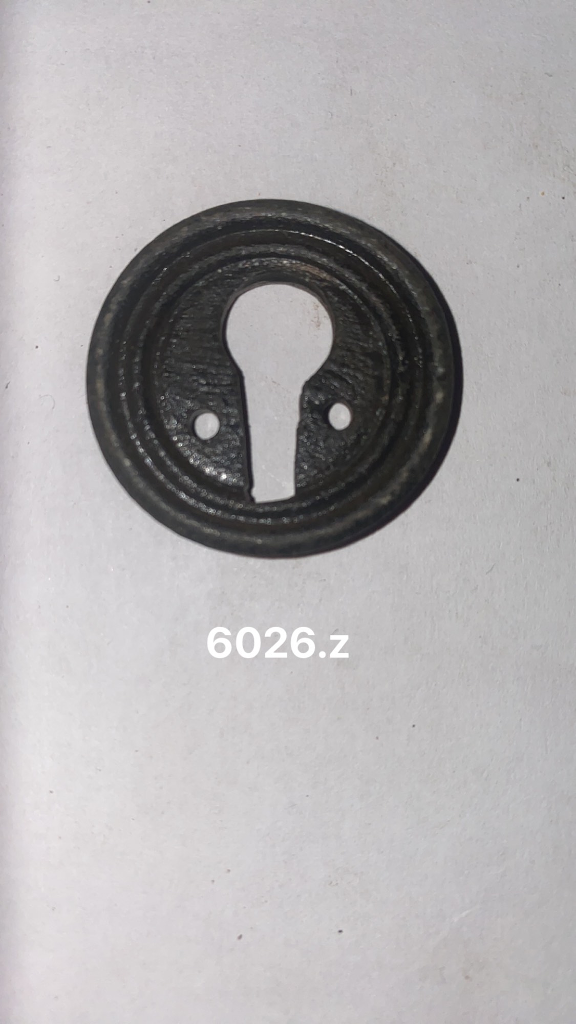 Sleutelplaat been rond zwart � boring 23 buitenmaat 29 mm