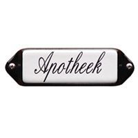Emaille "Apotheek" oor