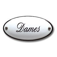 Emaille "Dames" ovaal