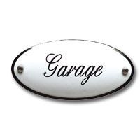 Emaille "Garage" ovaal