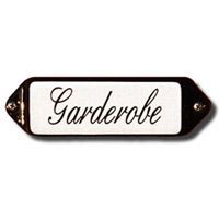 Emaille "Garderobe" oor