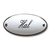 Emaille "Hal" ovaal