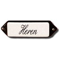 Emaille "Heren" oor