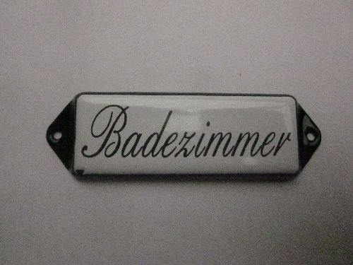 Emaille "Badezimmer" oor