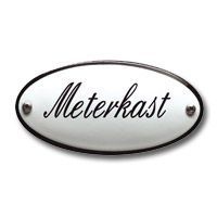 Emaille "Meterkast" ovaal