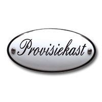 Emaille "Provisiekast" ovaal