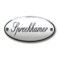 Emaille "Spreekkamer" ovaal