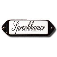 Emaille "Spreekkamer" oor
