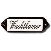 Emaille "Wachtkamer" oor